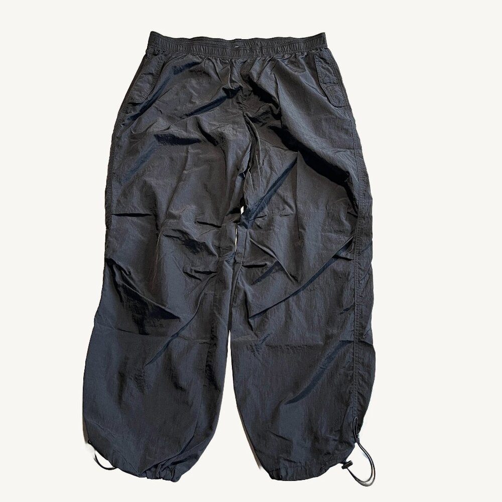 Ardene Black Parachute Pants Adjustable Ankles Size Extra Large